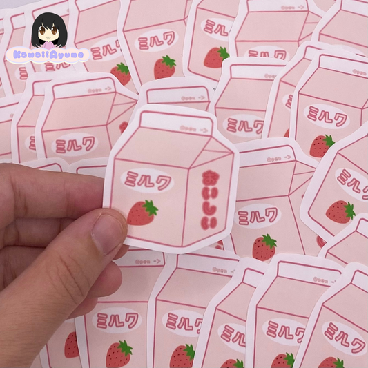 Strawberry Milk Stickers